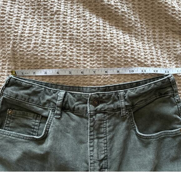 Anthropologie Pilcro the Annie Wide-Leg Corduroy Pants Green Size 28 - Picture 5 of 9